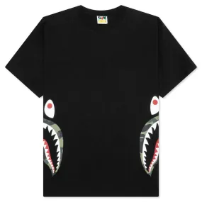 1st Camo Side Shark Tee - Black/Green