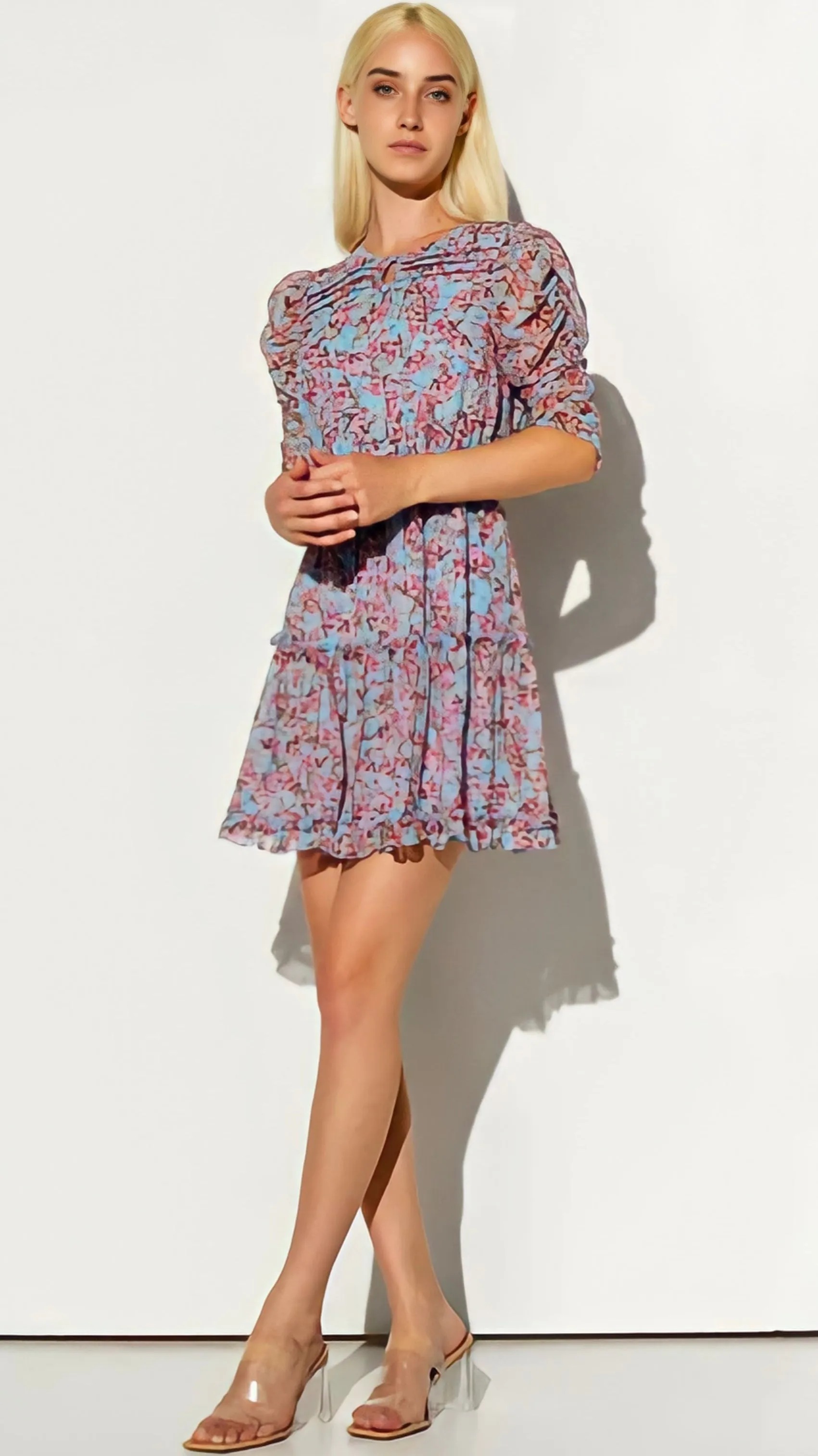 4-A0588 Aida Ditsy Floral Dress