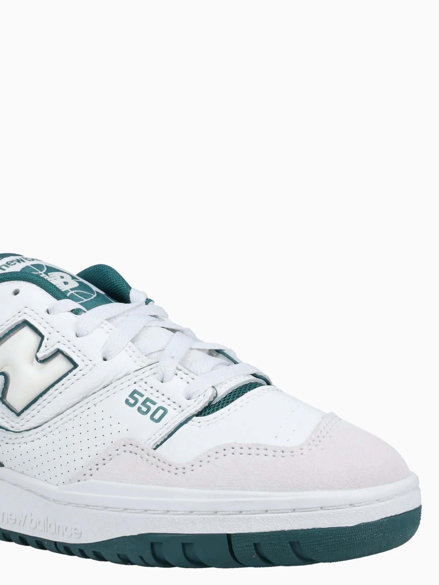 550 White Teal leather