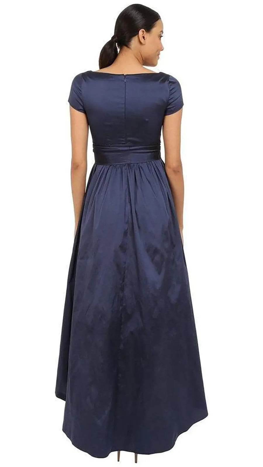 Adrianna Papell - 81917430 Ruched Taffeta High-Low Gown