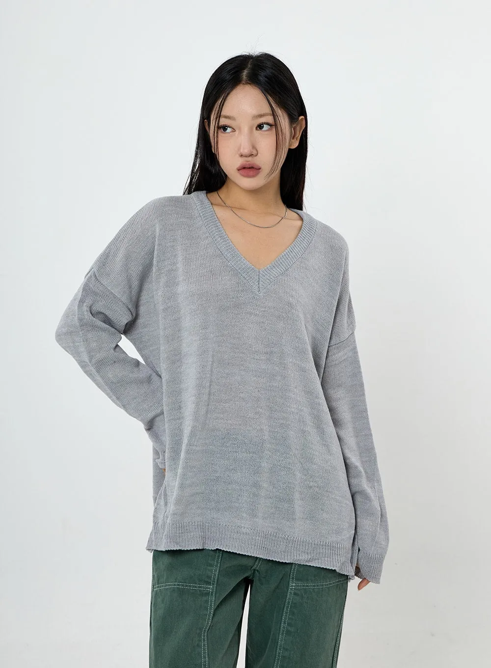 Austin V-Neck Long Sleeve Knit CS28