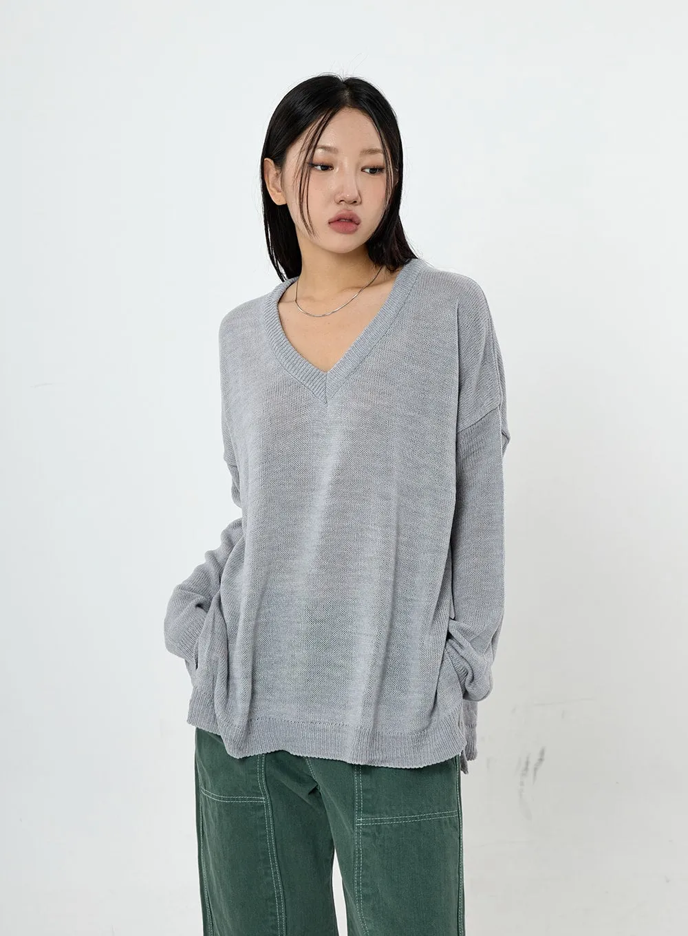 Austin V-Neck Long Sleeve Knit CS28