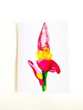 Banana Flower Notecard