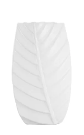 Banana Leaf Vase White 21x35cm