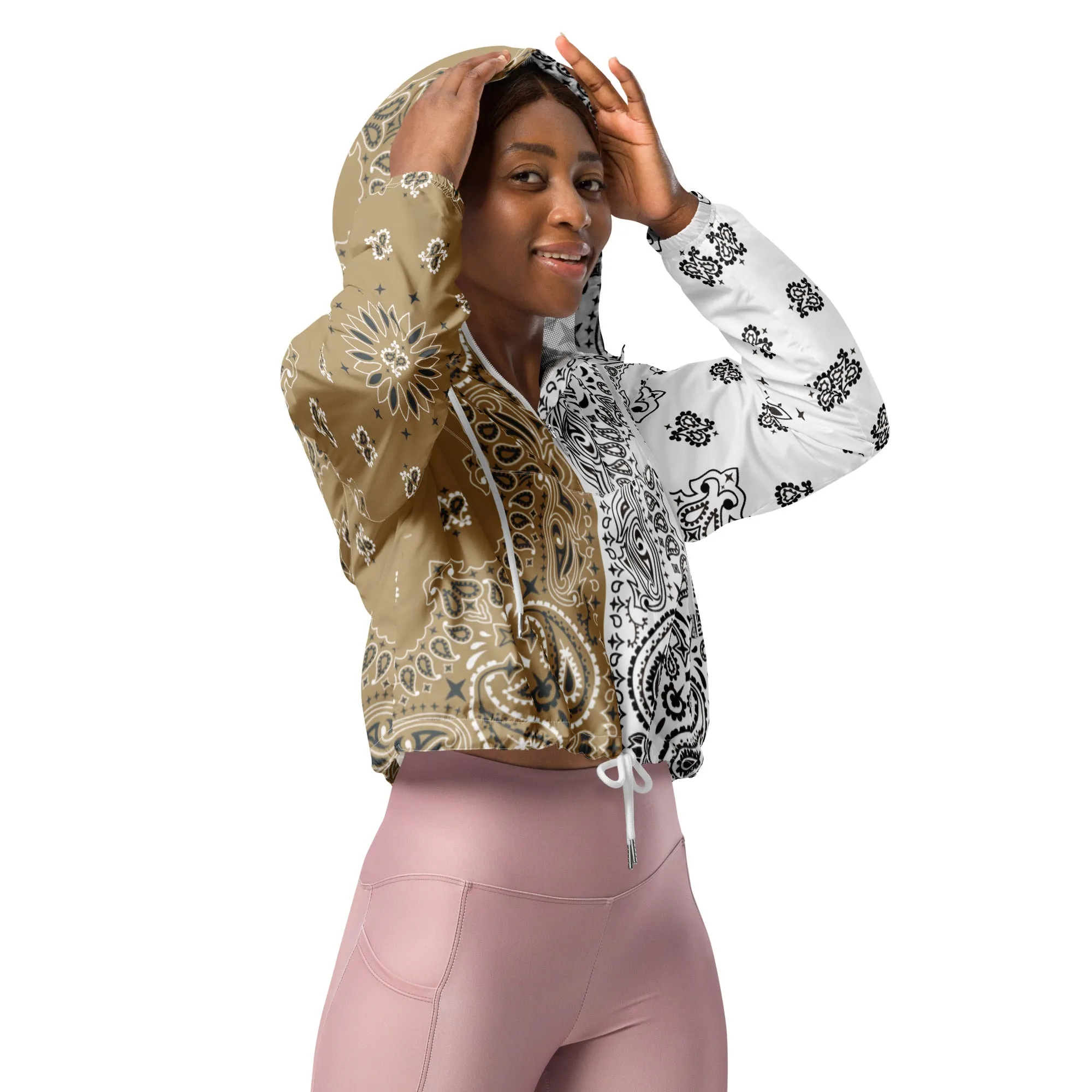 Bandana Print Women’s cropped windbreaker