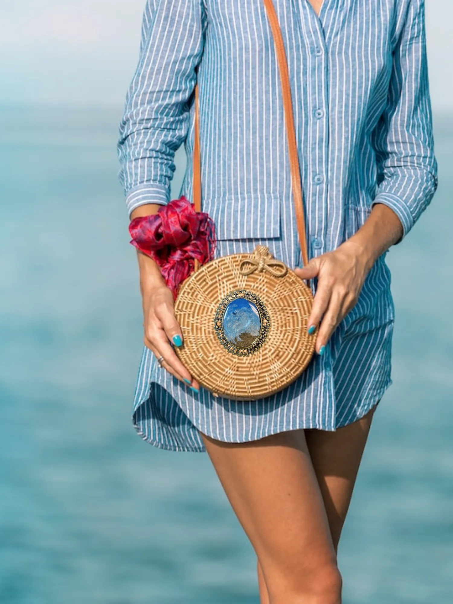 Beach Ocean Waves Sand Brooch