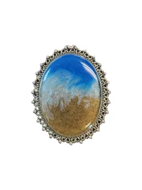 Beach Ocean Waves Sand Brooch