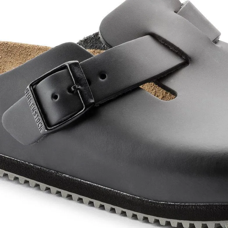 Birkenstock Men's Boston Supergrip Black Leather