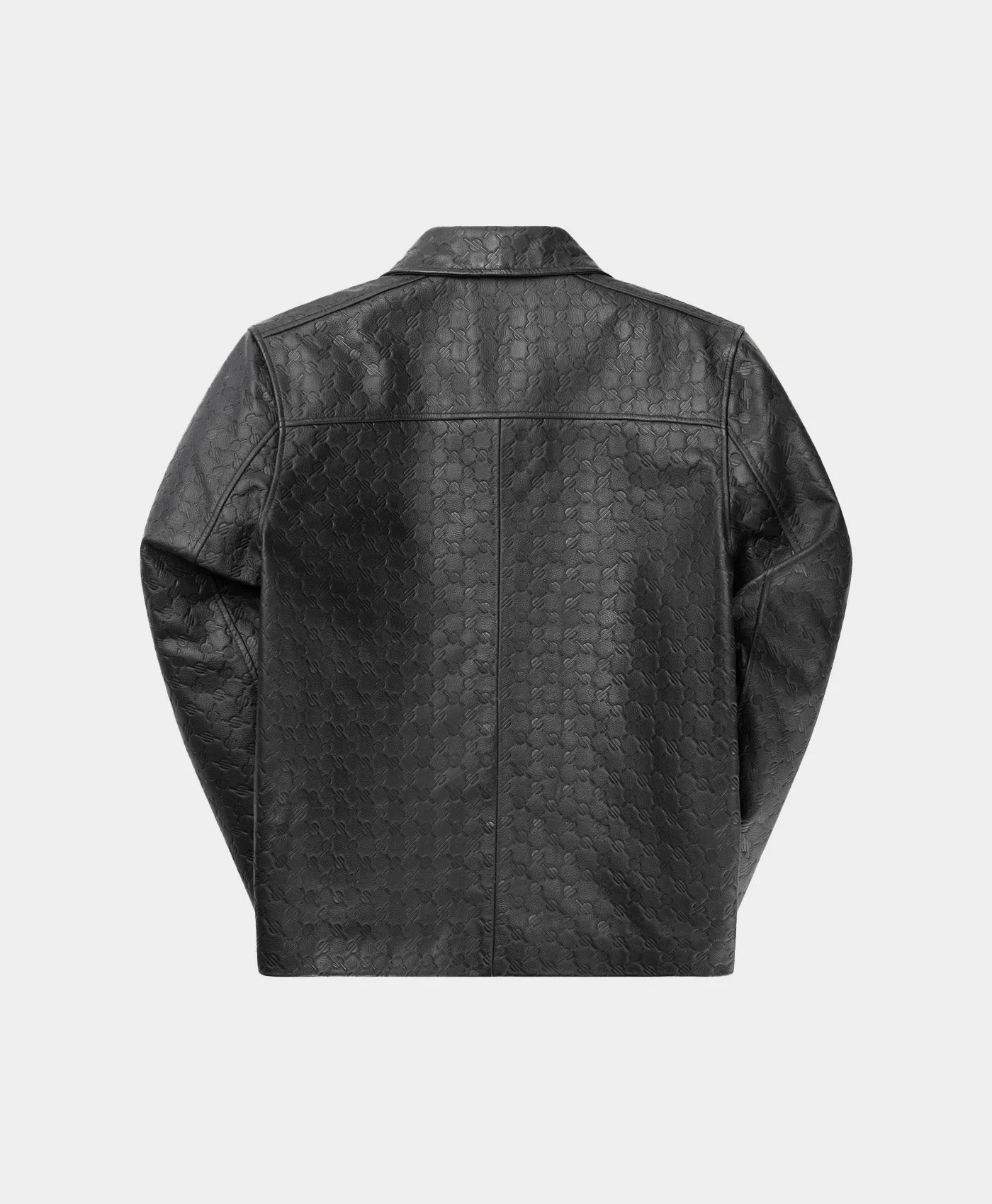 Black Silence Monogram Leather Jacket