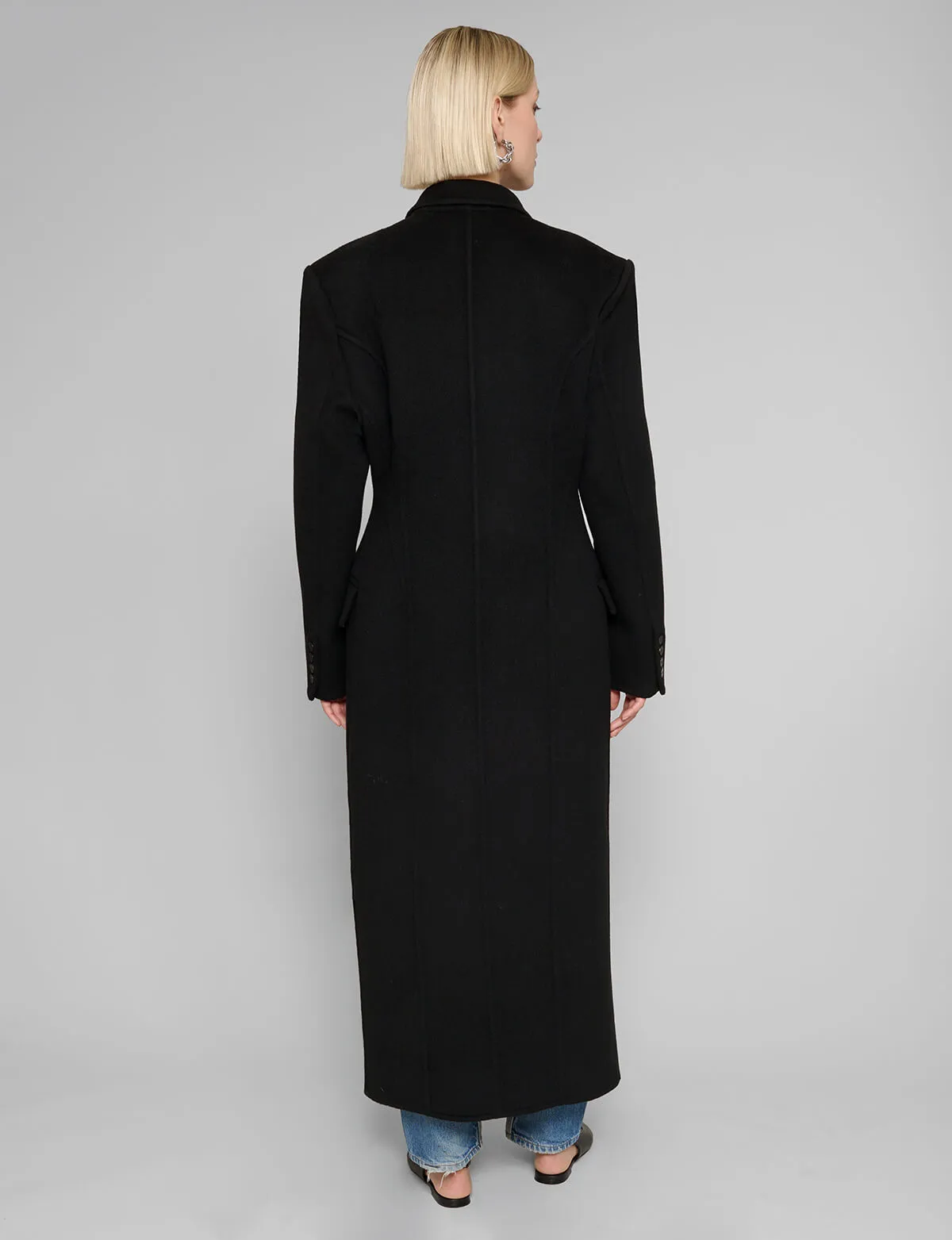 Black Wool Maxi Coat