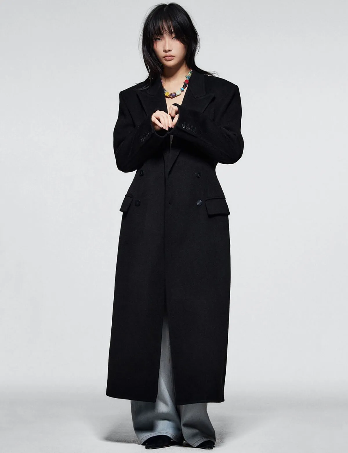 Black Wool Maxi Coat