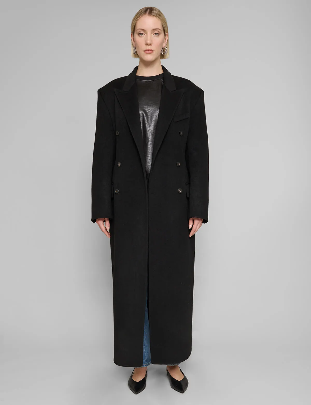 Black Wool Maxi Coat