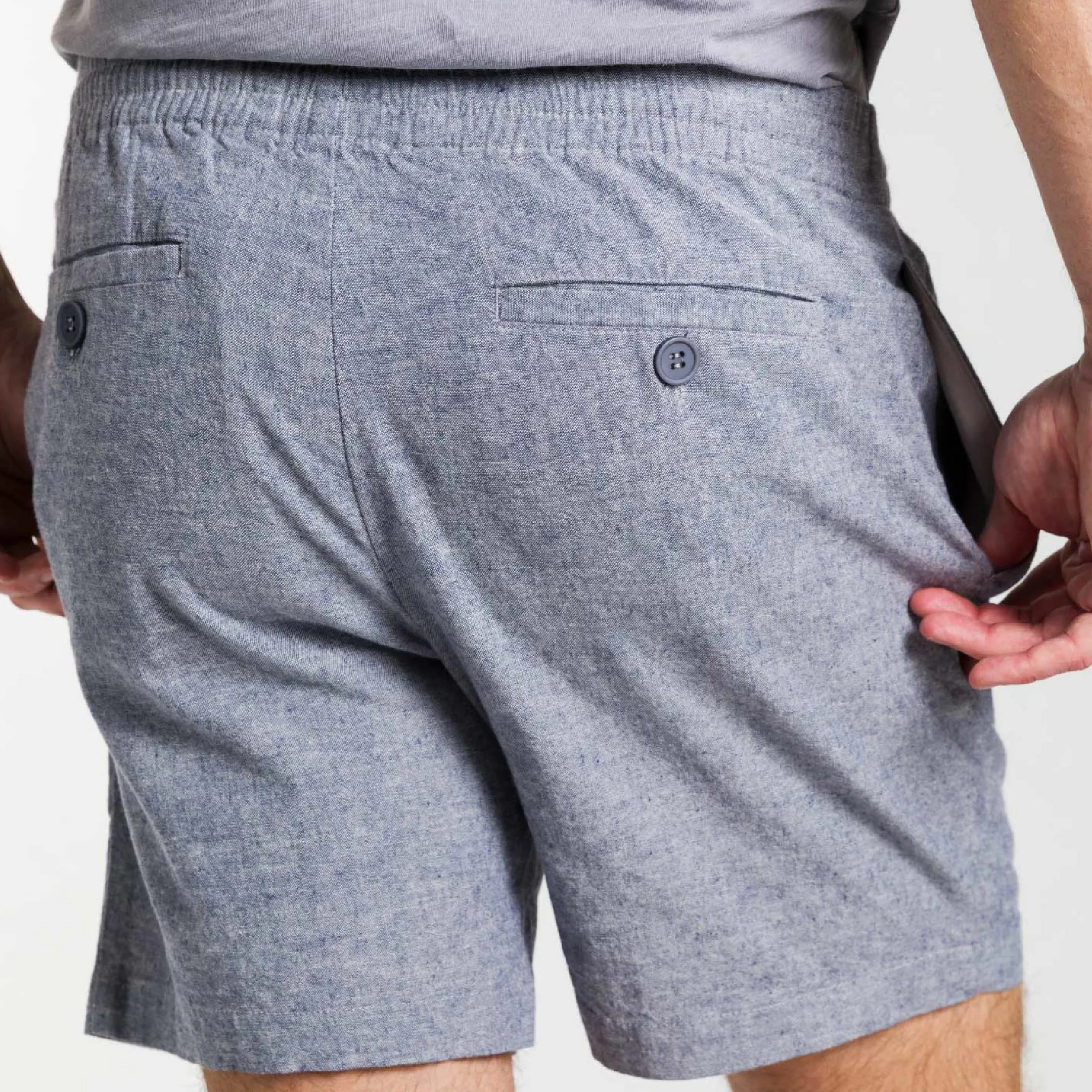 Blue Linen Short