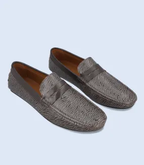 BM4270-GREY-Men Driving Moccasins