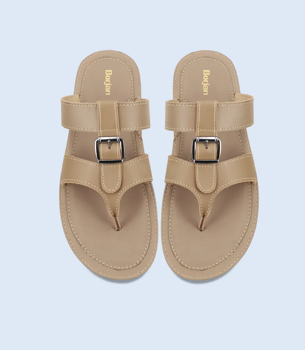 BM5465-BEIGE-Men Chappal