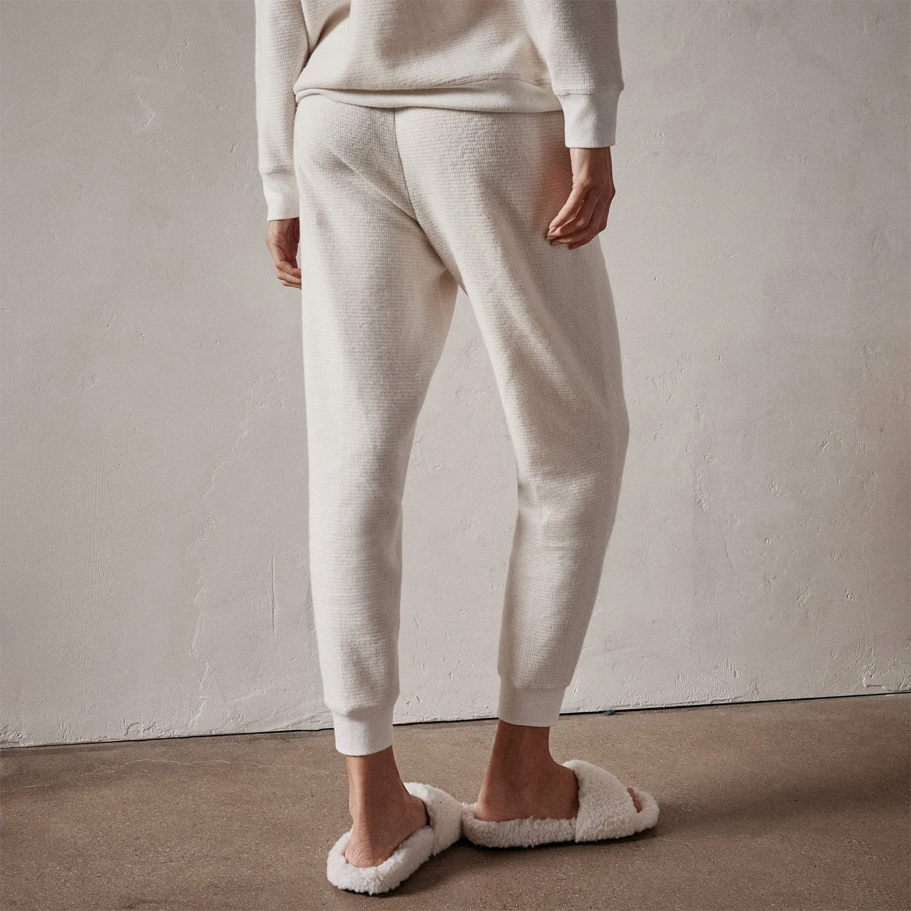 Brushed Thermal Knit Long John - Oyster