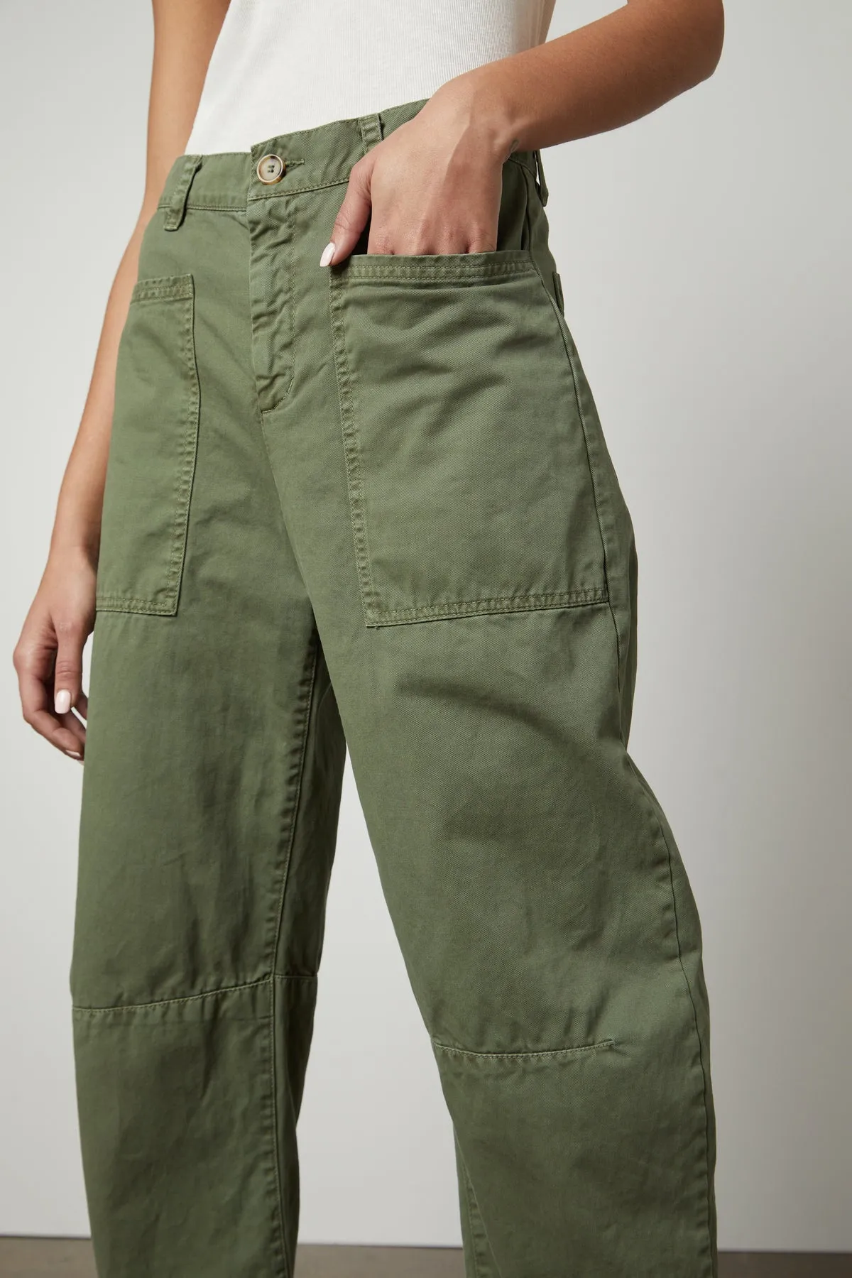 BRYLIE SANDED TWILL UTILITY PANT