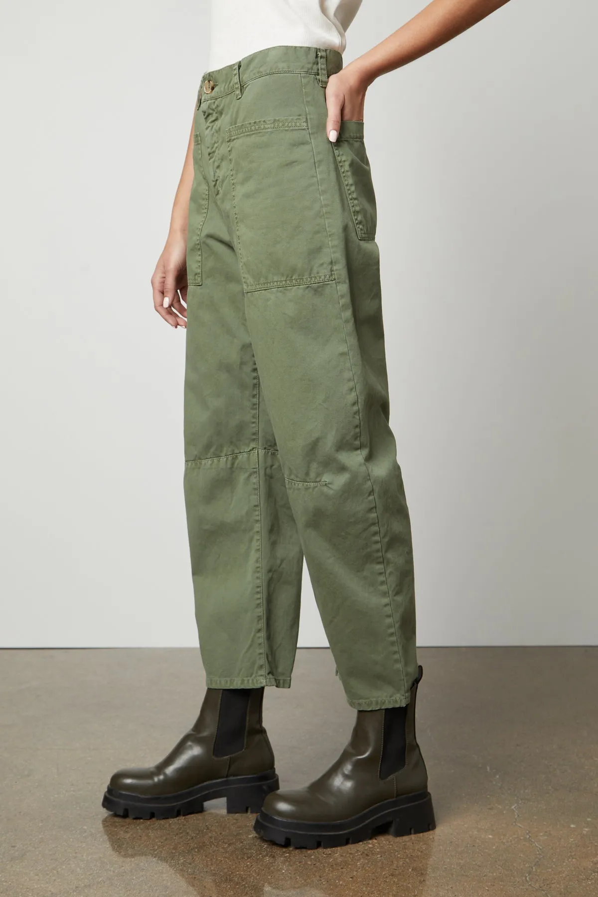 BRYLIE SANDED TWILL UTILITY PANT