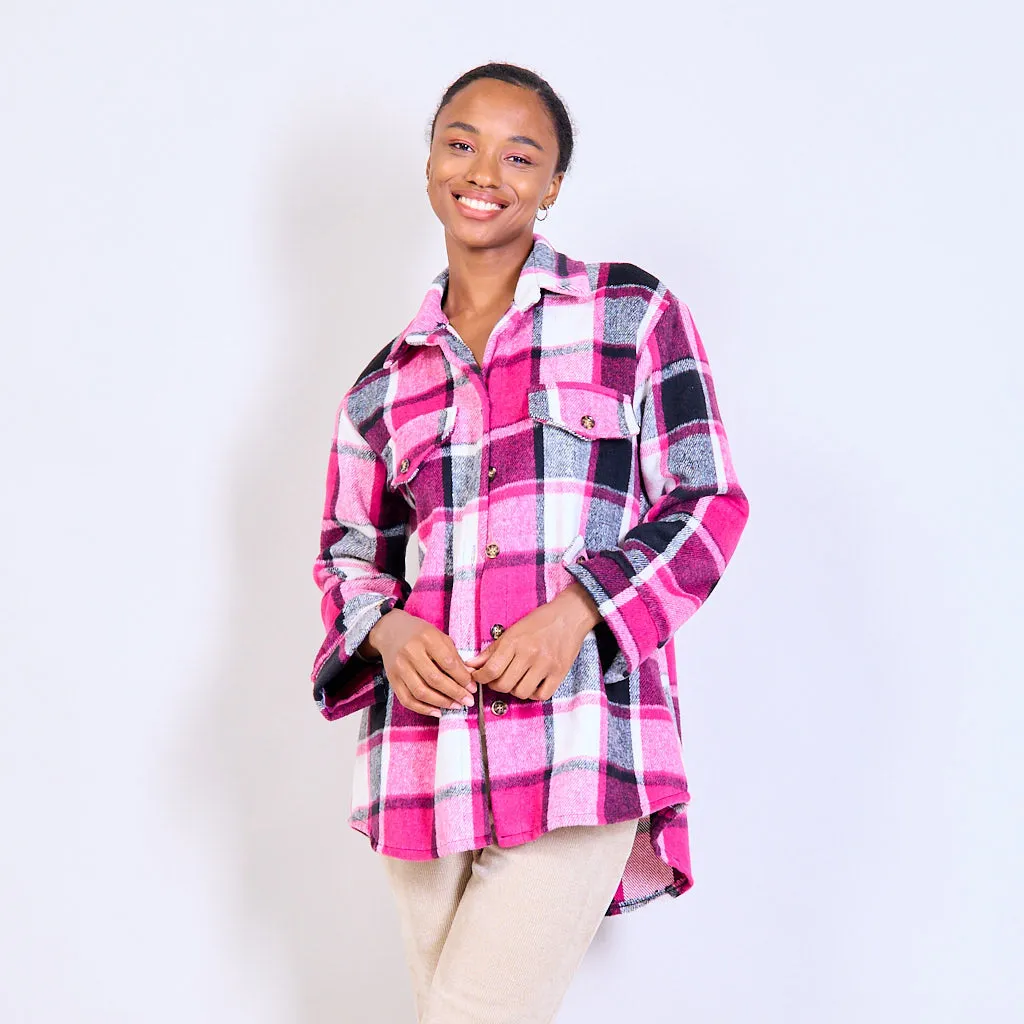 Checked shirt jacket wholesale