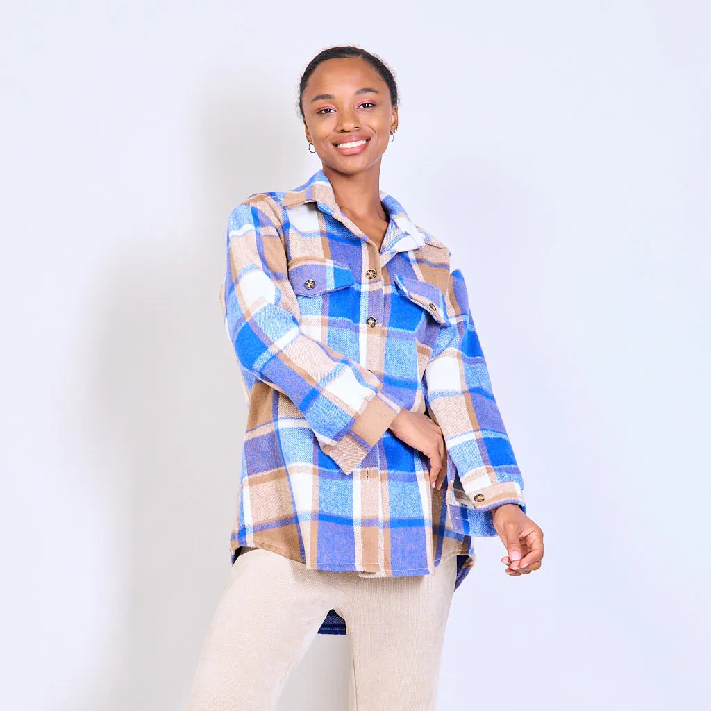 Checked shirt jacket wholesale