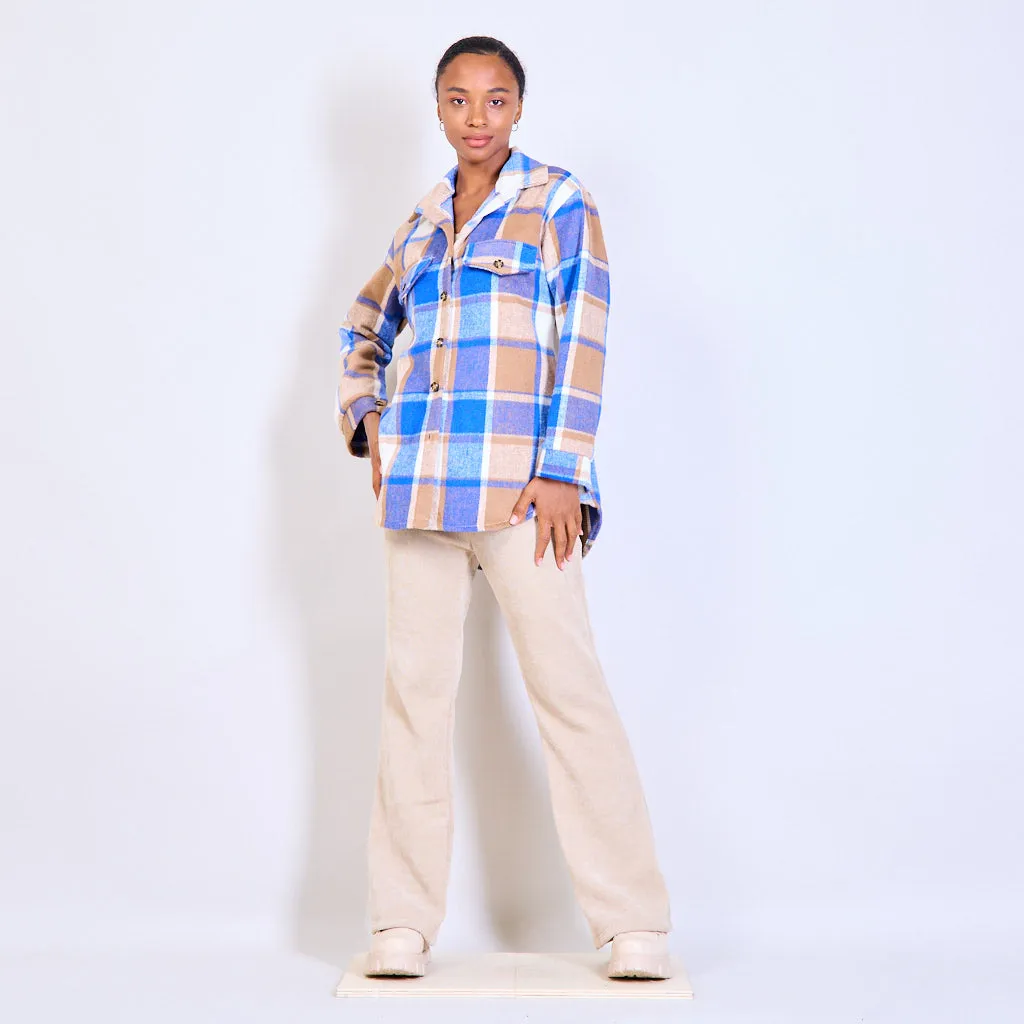 Checked shirt jacket wholesale