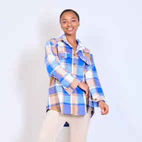 Checked shirt jacket wholesale