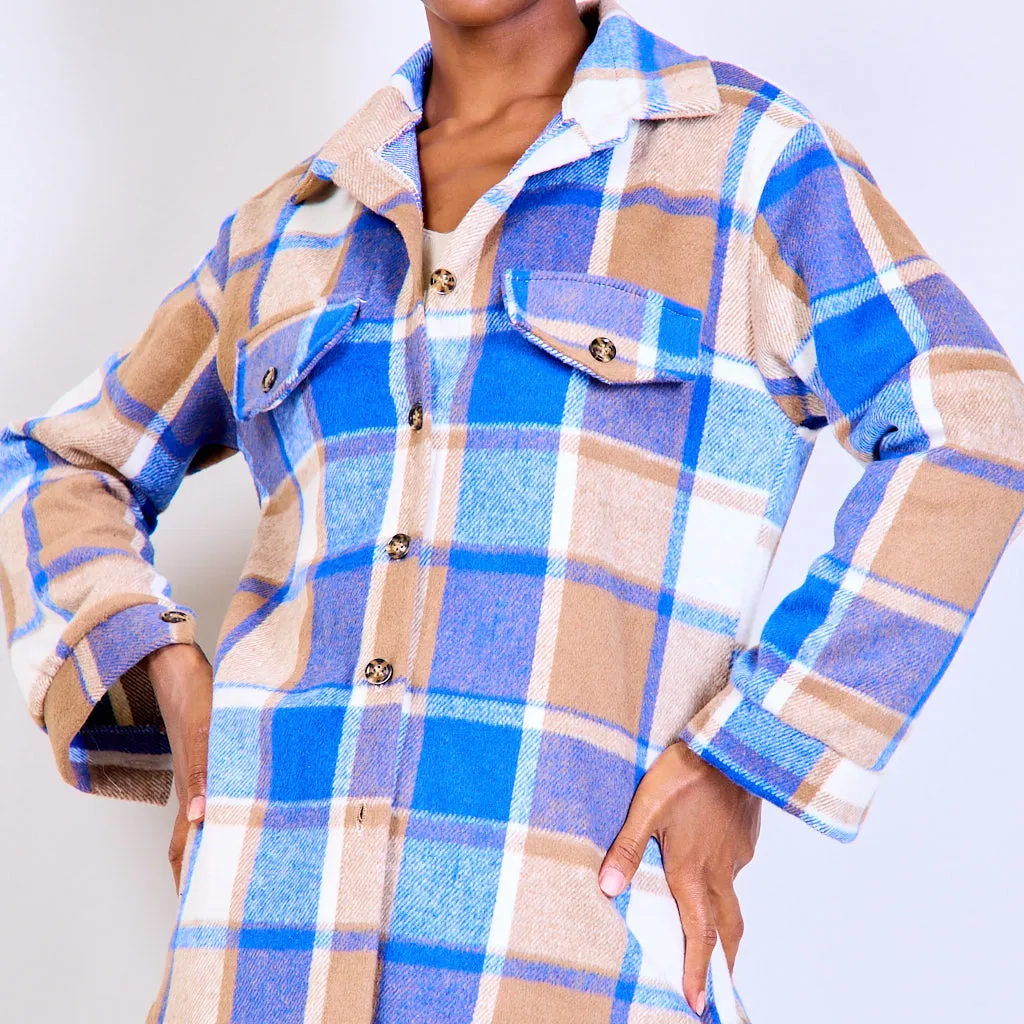 Checked shirt jacket wholesale