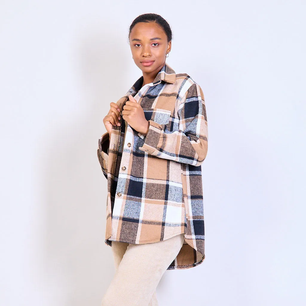 Checked shirt jacket wholesale