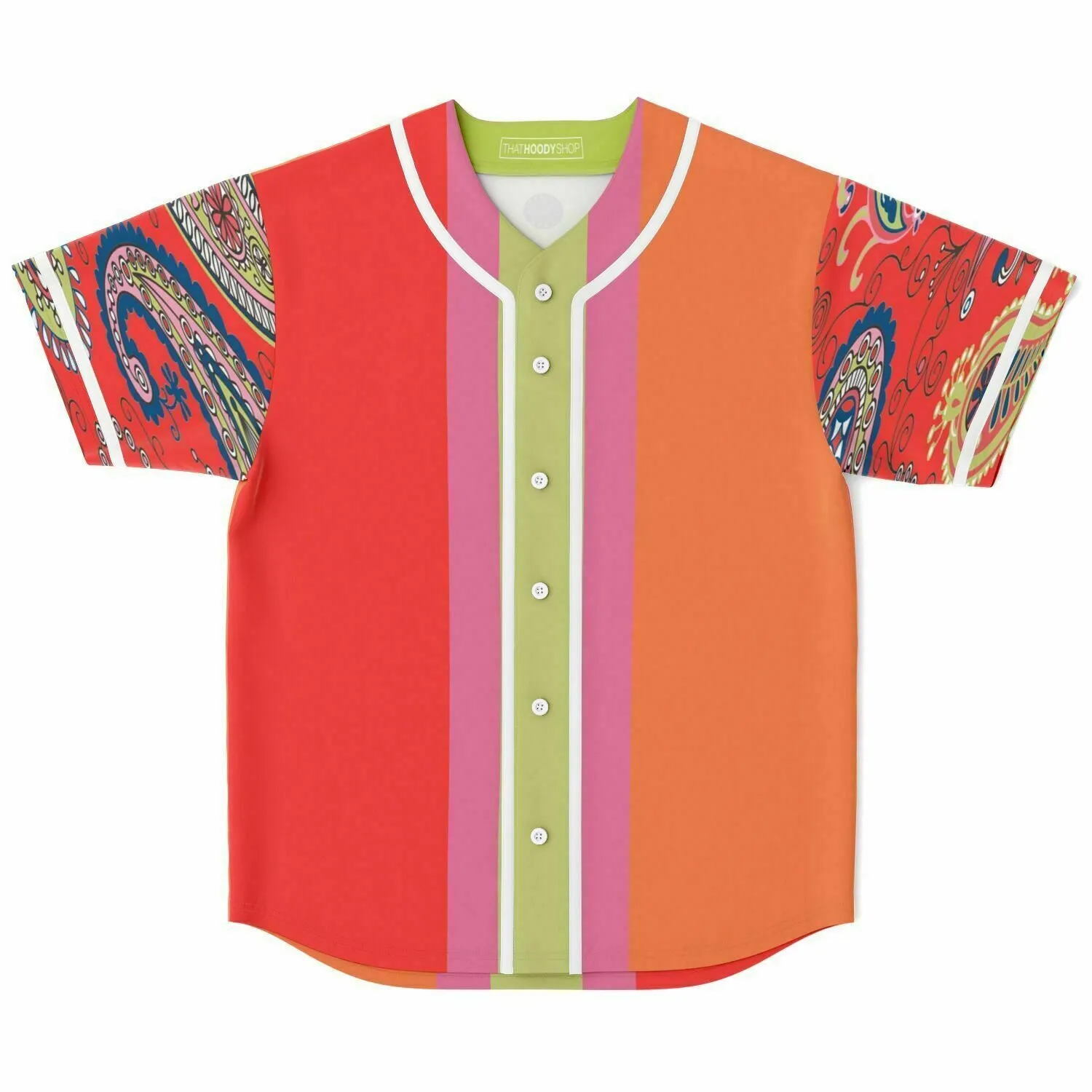 Chili Pepper Colorblock Trio Button Front Jersey