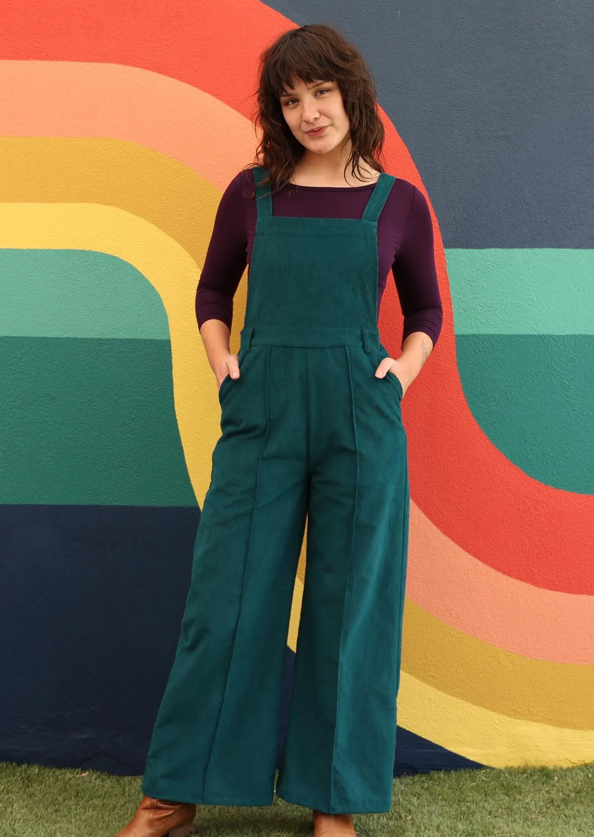 Corduroy Overalls Deep Teal