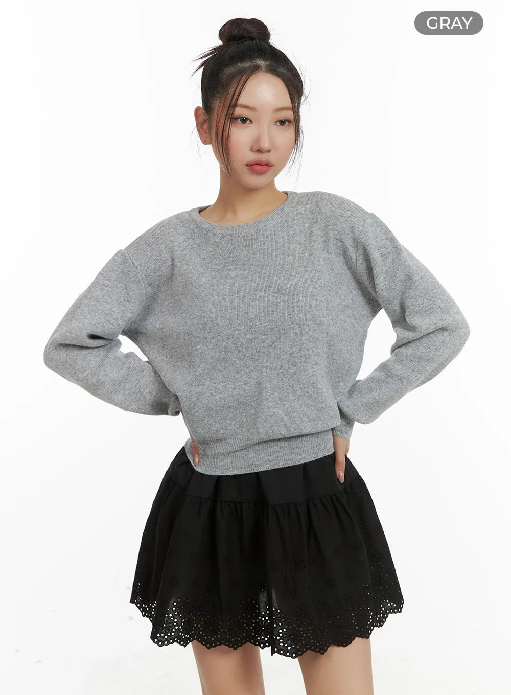 Cozy Chic Round Neck Sweater OM429