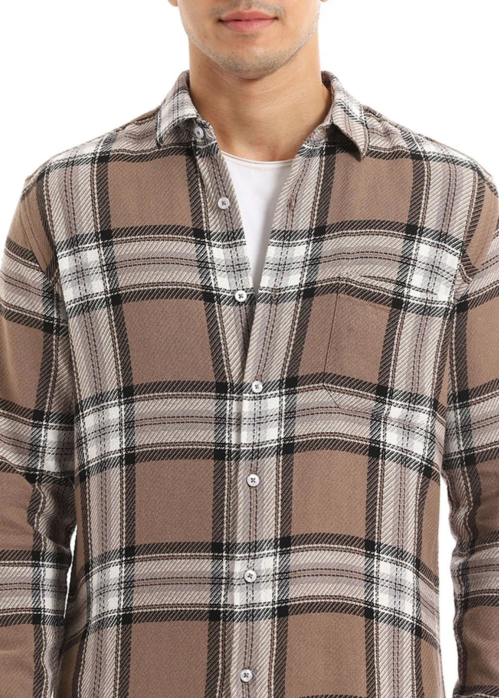 Dobby Check Stone Shirt