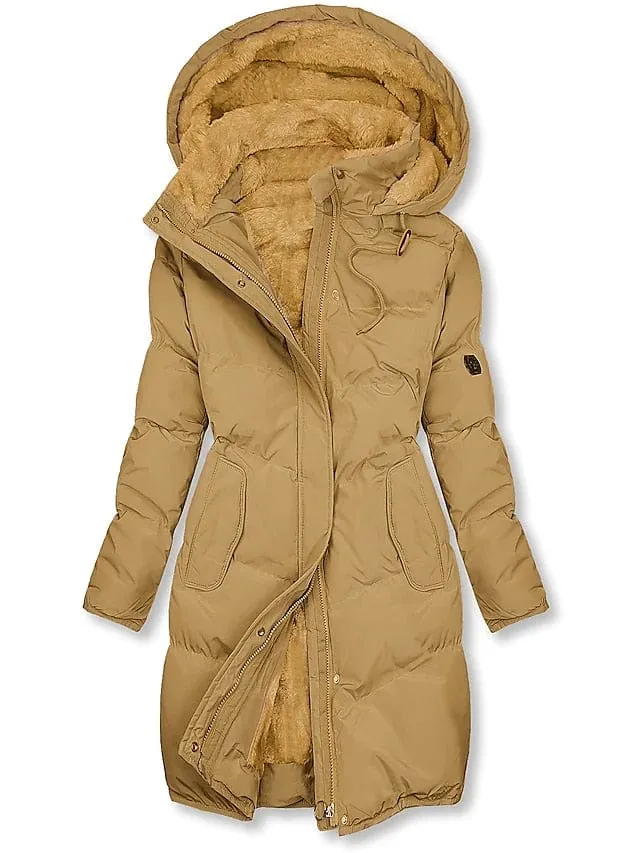 Elegant Fleece Lined Heated Jacket for Women - Stylish and Functional Outerwear