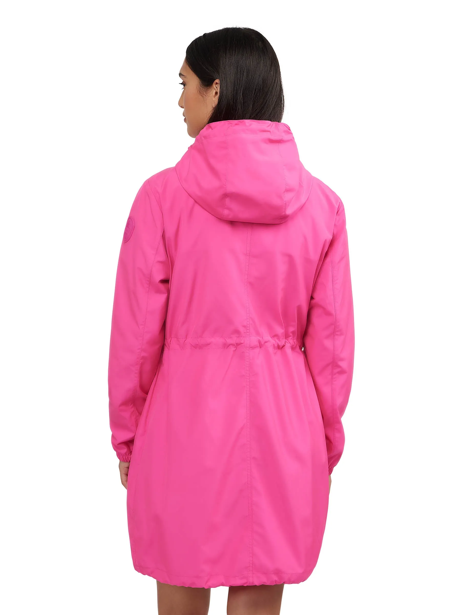 Esen Women's Long Packable Raincoat w/ Removable Hood