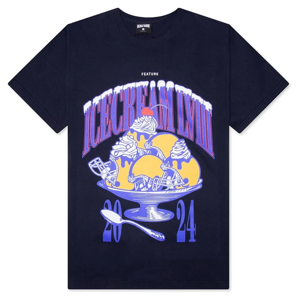 Feature x Icecream Super Bowl Short Sleeve Tee - Navy