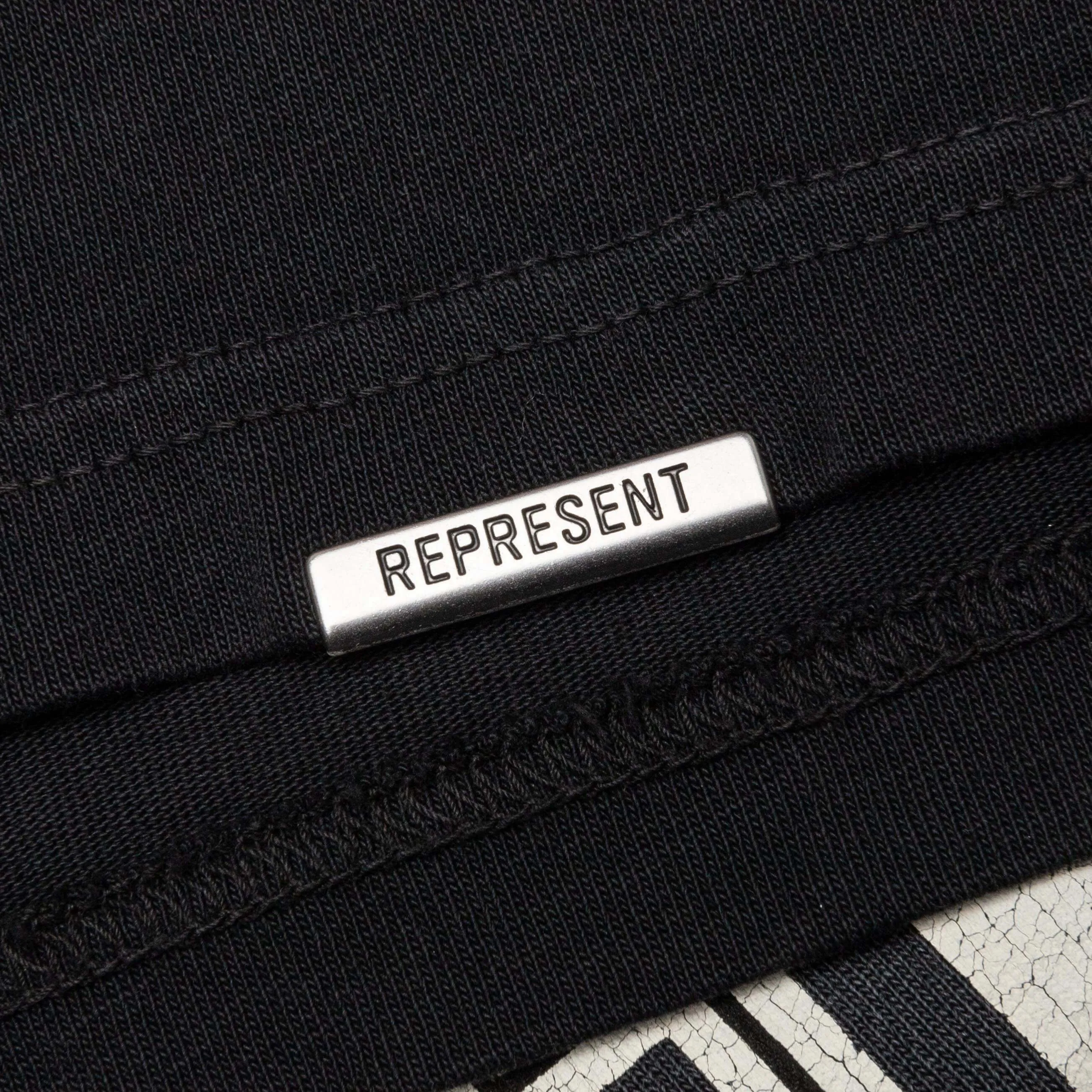 Feature x Represent Multi Logo T-Shirt - Stained Black