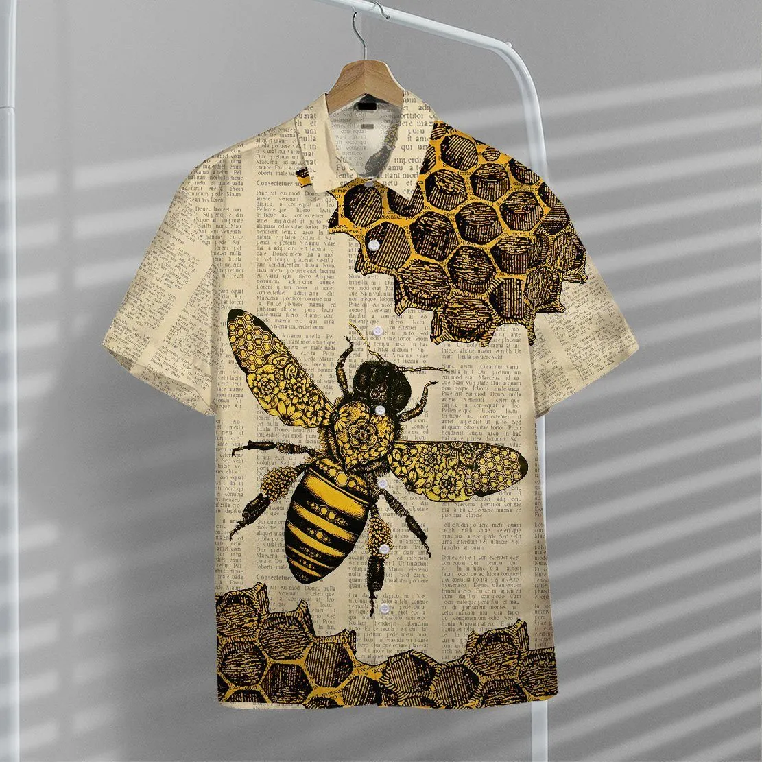 Gearhuman 3D Bee Hawaii Shirt