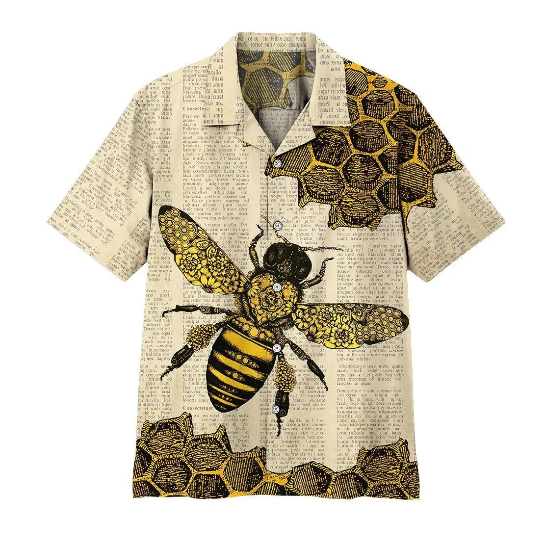 Gearhuman 3D Bee Hawaii Shirt