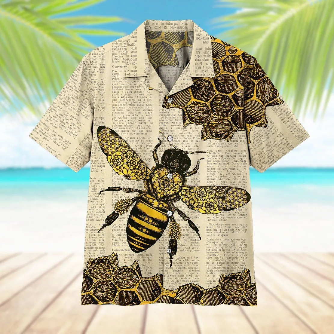 Gearhuman 3D Bee Hawaii Shirt