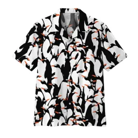 Gearhuman 3D Flying Penguins Hawaii Shirt