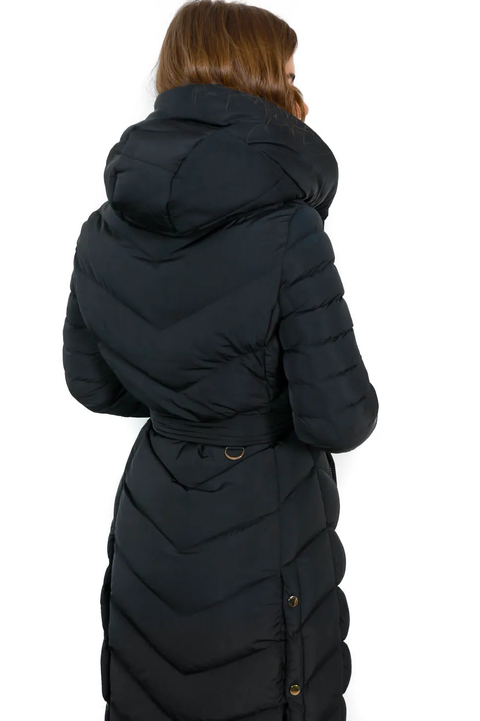 Good As Cold - Black Gold Long Puffer Jacket