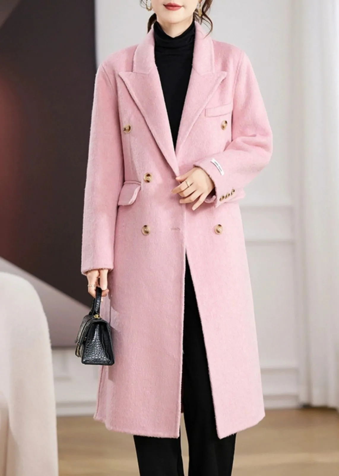 Harriet Slim Fit Double Face Wool Blend Coat