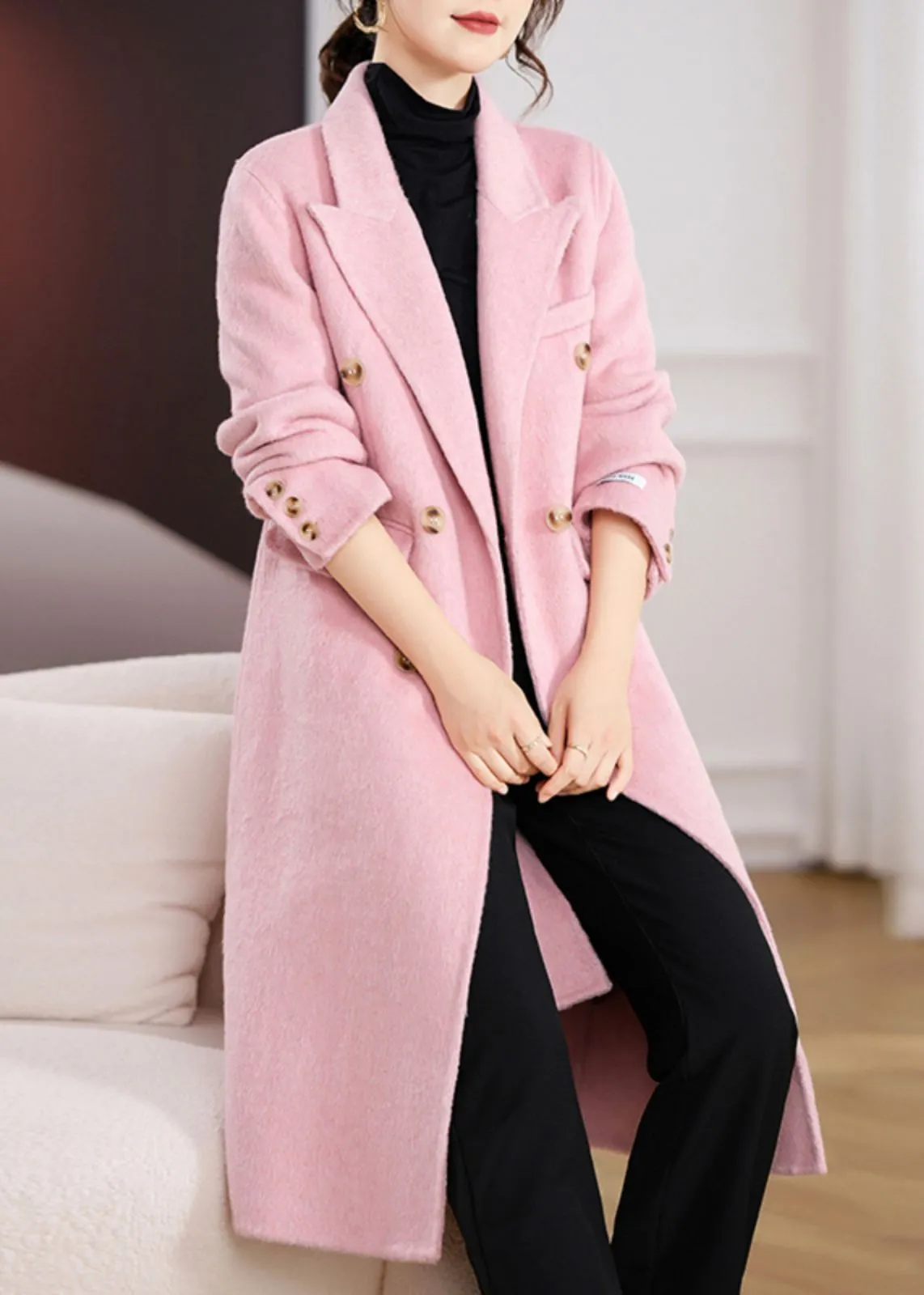 Harriet Slim Fit Double Face Wool Blend Coat