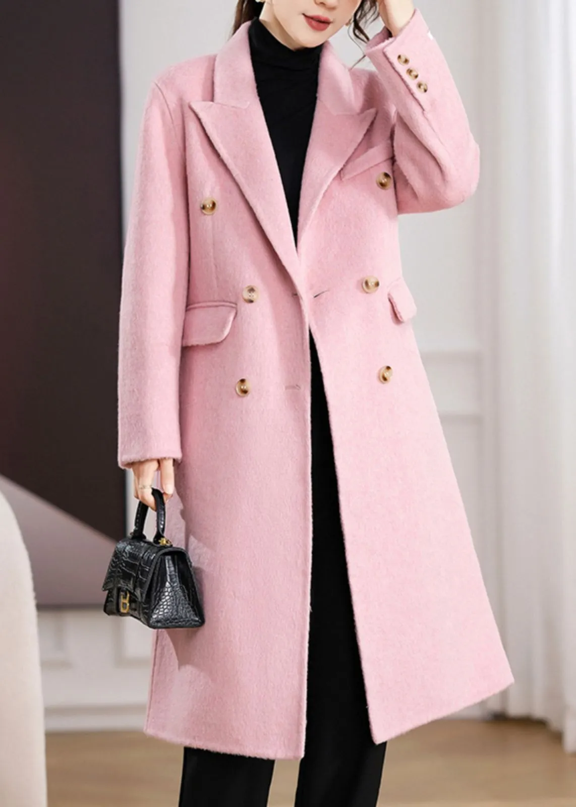 Harriet Slim Fit Double Face Wool Blend Coat