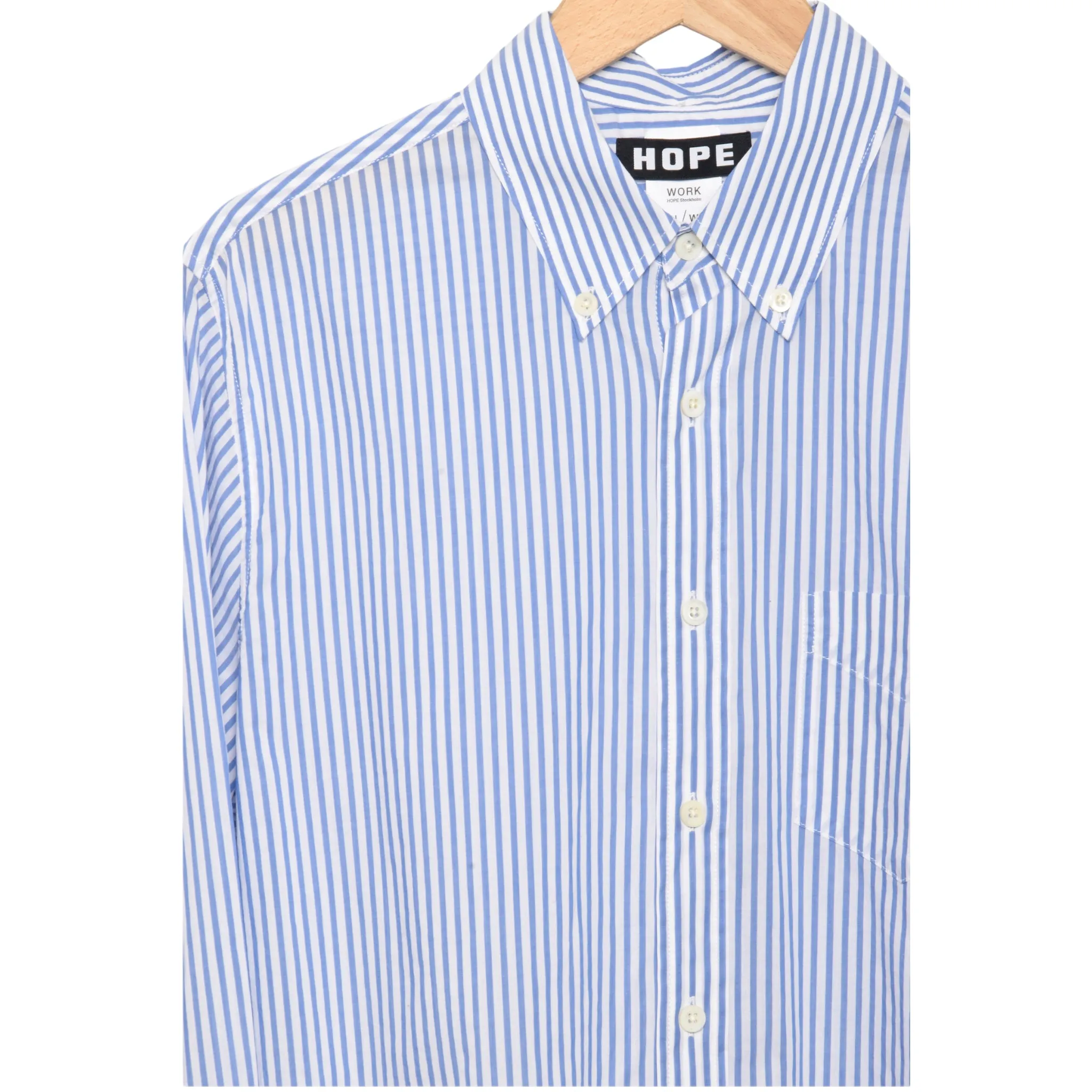 Hope Button Shirt blue stripe