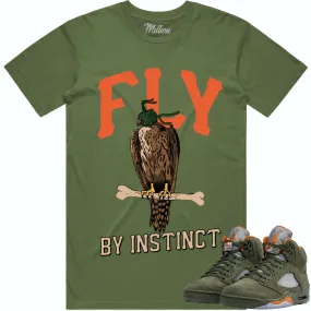 Jordan Retro 5 Olive 5s Shirt to Match - FLY BY INSTINCT