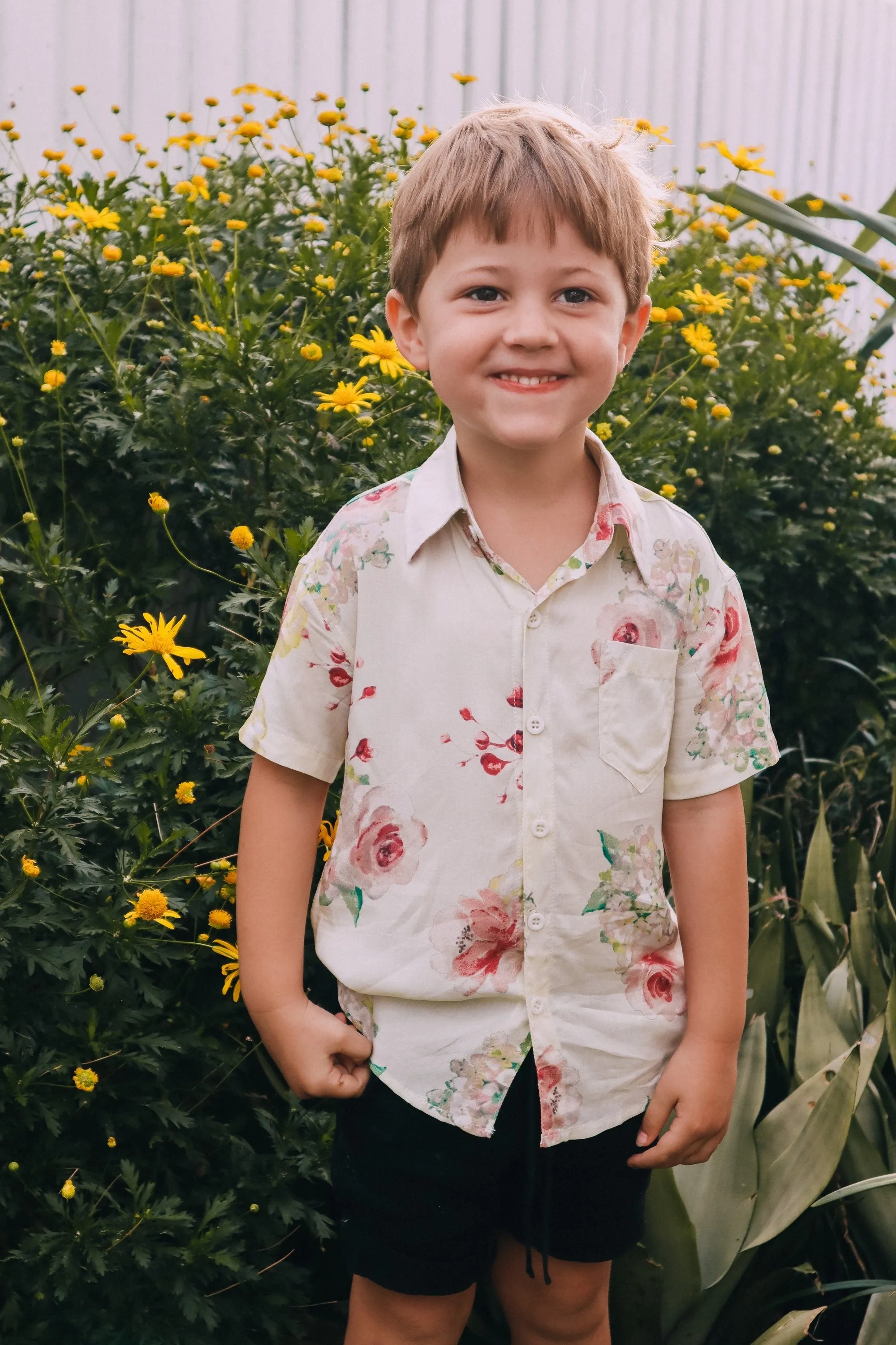 Kid's Button Up Shirt - Exclusive Floral Dream Print