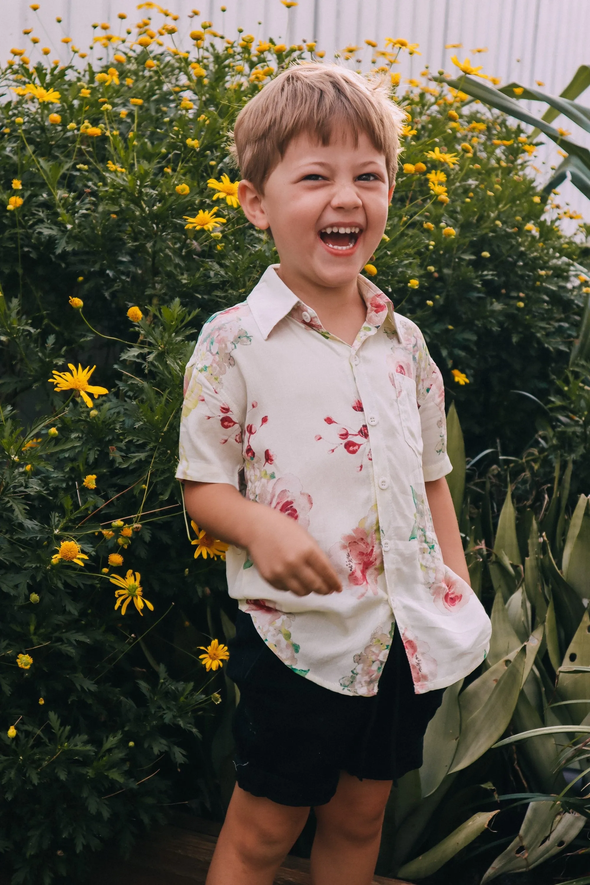 Kid's Button Up Shirt - Exclusive Floral Dream Print