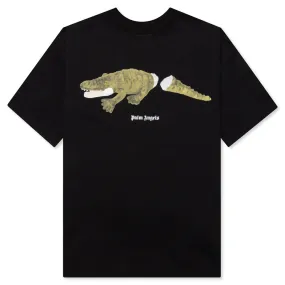 Kids Croco T-Shirt S/S - Black/Green