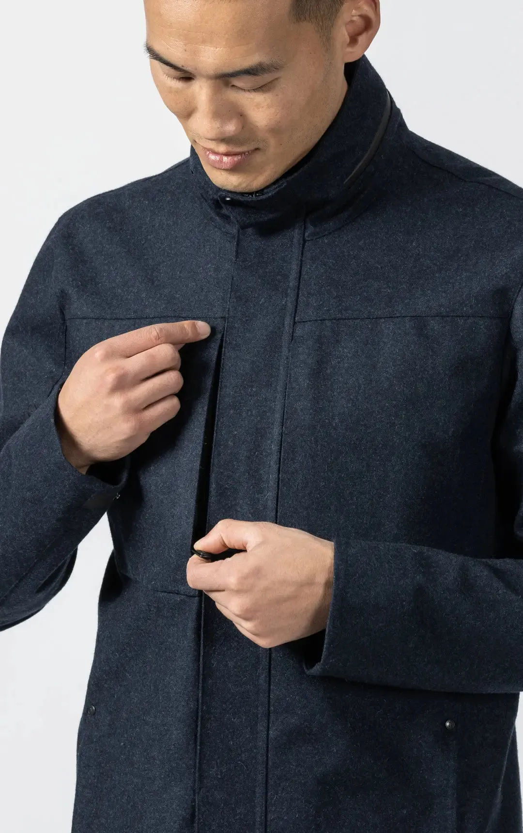 LAMINATED WOOL JACKET